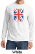 Union Jack Shirt British UK Flag Big Print Adult Long Sleeve Shirt