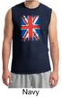 Union Jack Shirt British UK Flag Big Print Adult Muscle Shirt
