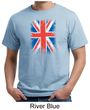 Union Jack Shirt British UK Flag Big Print Adult Organic T-shirt