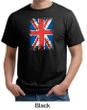 Union Jack Shirt British UK Flag Big Print Adult Organic T-shirt
