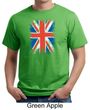 Union Jack Shirt British UK Flag Big Print Adult Organic T-shirt