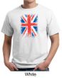 Union Jack Shirt British UK Flag Big Print Adult Organic T-shirt