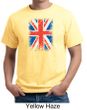 Union Jack Shirt British UK Flag Big Print Adult Organic T-shirt