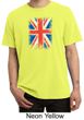 Union Jack Shirt British UK Flag Big Print Adult Pigment Dyed T-shirt