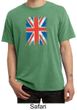 Union Jack Shirt British UK Flag Big Print Adult Pigment Dyed T-shirt