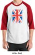 Union Jack Shirt British UK Flag Big Print Adult Raglan Shirt