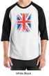 Union Jack Shirt British UK Flag Big Print Adult Raglan Shirt
