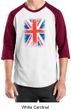 Union Jack Shirt British UK Flag Big Print Adult Raglan Shirt