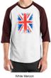 Union Jack Shirt British UK Flag Big Print Adult Raglan Shirt