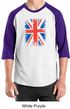 Union Jack Shirt British UK Flag Big Print Adult Raglan Shirt