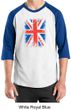 Union Jack Shirt British UK Flag Big Print Adult Raglan Shirt