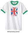Union Jack Shirt British UK Flag Big Print Adult Ringer Shirt