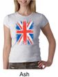 Union Jack Shirt British UK Flag Big Print Ladies Crew Neck Shirt