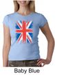Union Jack Shirt British UK Flag Big Print Ladies Crew Neck Shirt