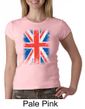 Union Jack Shirt British UK Flag Big Print Ladies Crew Neck Shirt