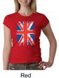 Union Jack Shirt British UK Flag Big Print Ladies Crew Neck Shirt