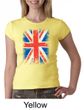 Union Jack Shirt British UK Flag Big Print Ladies Crew Neck Shirt