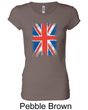 Union Jack Shirt British UK Flag Big Print Ladies Longer Length Shirt