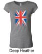Union Jack Shirt British UK Flag Big Print Ladies Longer Length Shirt