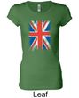 Union Jack Shirt British UK Flag Big Print Ladies Longer Length Shirt