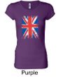 Union Jack Shirt British UK Flag Big Print Ladies Longer Length Shirt