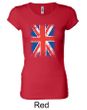 Union Jack Shirt British UK Flag Big Print Ladies Longer Length Shirt
