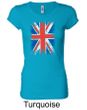 Union Jack Shirt British UK Flag Big Print Ladies Longer Length Shirt