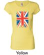 Union Jack Shirt British UK Flag Big Print Ladies Longer Length Shirt