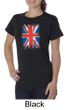 Union Jack Shirt British UK Flag Big Print Ladies Organic T-shirt