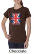 Union Jack Shirt British UK Flag Big Print Ladies Organic T-shirt