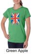 Union Jack Shirt British UK Flag Big Print Ladies Organic T-shirt