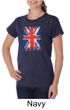 Union Jack Shirt British UK Flag Big Print Ladies Organic T-shirt