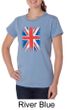 Union Jack Shirt British UK Flag Big Print Ladies Organic T-shirt