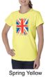 Union Jack Shirt British UK Flag Big Print Ladies Organic T-shirt