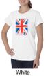 Union Jack Shirt British UK Flag Big Print Ladies Organic T-shirt