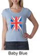 Union Jack Shirt British UK Flag Big Print Ladies Scoop Neck Shirt