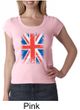 Union Jack Shirt British UK Flag Big Print Ladies Scoop Neck Shirt