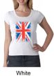 Union Jack Shirt British UK Flag Big Print Ladies Scoop Neck Shirt