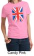 Union Jack Shirt British UK Flag Big Print Ladies T-shirt