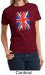 Union Jack Shirt British UK Flag Big Print Ladies T-shirt
