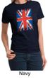 Union Jack Shirt British UK Flag Big Print Ladies T-shirt