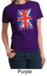Union Jack Shirt British UK Flag Big Print Ladies T-shirt