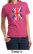 Union Jack Shirt British UK Flag Big Print Ladies T-shirt