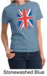 Union Jack Shirt British UK Flag Big Print Ladies T-shirt
