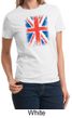 Union Jack Shirt British UK Flag Big Print Ladies T-shirt