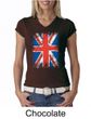 Union Jack Shirt British UK Flag Big Print Ladies V-neck Shirt