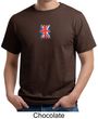 Union Jack Shirt British UK Flag Small Print Adult Organic T-shirt