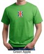 Union Jack Shirt British UK Flag Small Print Adult Organic T-shirt