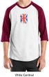 Union Jack Shirt British UK Flag Small Print Adult Raglan Shirt