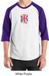 Union Jack Shirt British UK Flag Small Print Adult Raglan Shirt